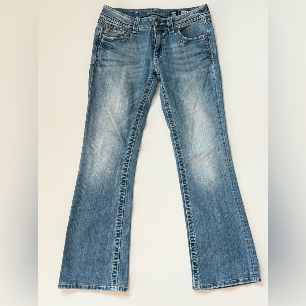 Miss Me Blue Flare Wide Leg Jeans